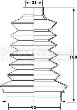 First Line FCB6202 - Пыльник, приводной вал autospares.lv