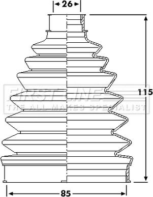 First Line FCB6207 - Пыльник, приводной вал autospares.lv