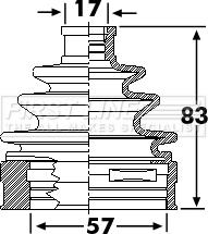 First Line FCB6239 - Пыльник, приводной вал autospares.lv