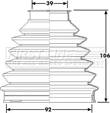 First Line FCB6231 - Пыльник, приводной вал autospares.lv
