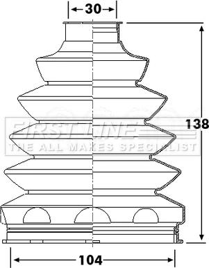 First Line FCB6228 - Пыльник, приводной вал autospares.lv