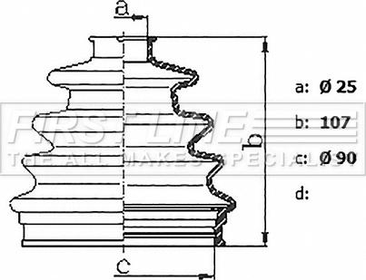 First Line FCB6227R - Пыльник, приводной вал autospares.lv