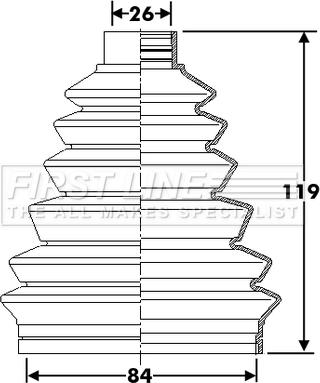 First Line FCB6279 - Пыльник, приводной вал autospares.lv