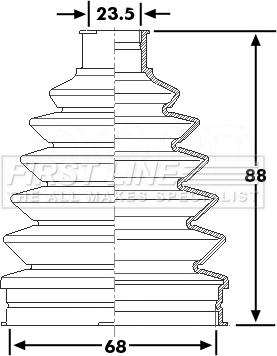 First Line FCB6270 - Пыльник, приводной вал autospares.lv