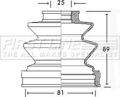 First Line FCB2458 - Пыльник, приводной вал autospares.lv