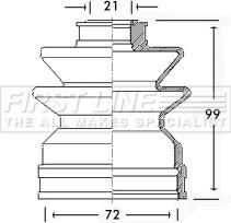 First Line FCB2484 - Пыльник, приводной вал autospares.lv