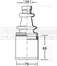 First Line FCB2547 - Пыльник, приводной вал autospares.lv