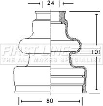 First Line FCB2651 - Пыльник, приводной вал autospares.lv