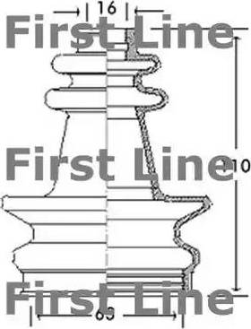 First Line FCB2668 - Пыльник, приводной вал autospares.lv