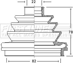 First Line FCB2110 - Пыльник, приводной вал autospares.lv