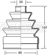 First Line FCB2131 - Пыльник, приводной вал autospares.lv