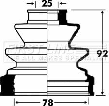 First Line FCB2868 - Пыльник, приводной вал autospares.lv