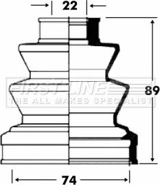 First Line FCB2826 - Пыльник, приводной вал autospares.lv