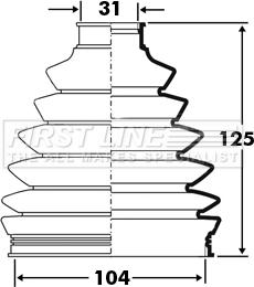 First Line FCB2395 - Пыльник, приводной вал autospares.lv