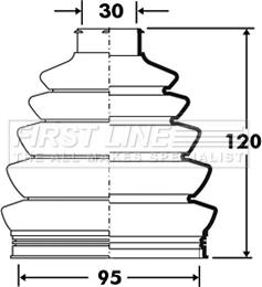 First Line FCB2393 - Пыльник, приводной вал autospares.lv