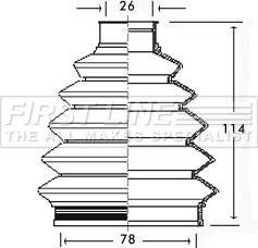 First Line FCB2347 - Пыльник, приводной вал autospares.lv