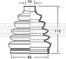 First Line FCB2350 - Пыльник, приводной вал autospares.lv