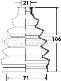 First Line FCB2365 - Пыльник, приводной вал autospares.lv