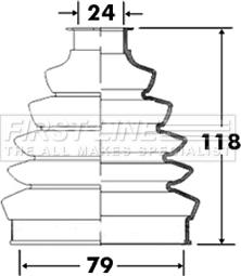 First Line FCB2366 - Пыльник, приводной вал autospares.lv