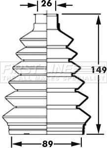 First Line FCB2367 - Пыльник, приводной вал autospares.lv