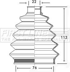 First Line FCB2335 - Пыльник, приводной вал autospares.lv