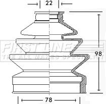 First Line FCB2292 - Пыльник, приводной вал autospares.lv