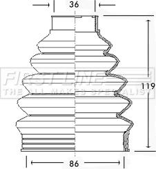 First Line FCB2280 - Пыльник, приводной вал autospares.lv