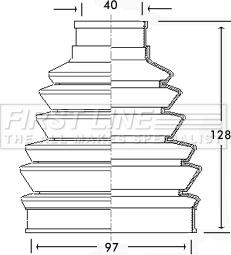 First Line FCB2282 - Пыльник, приводной вал autospares.lv