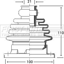 First Line FCB2754 - Пыльник, приводной вал autospares.lv