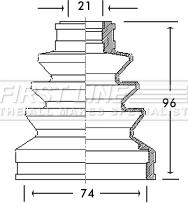 First Line FCB2755 - Пыльник, приводной вал autospares.lv