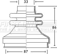 First Line FCB2763 - Пыльник, приводной вал autospares.lv