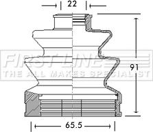 First Line FCB2712 - Пыльник, приводной вал autospares.lv