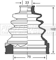 First Line FCB2784 - Пыльник, приводной вал autospares.lv