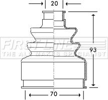 First Line FCB2783 - Пыльник, приводной вал autospares.lv