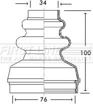 First Line FCB2736 - Пыльник, приводной вал autospares.lv