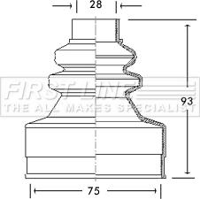 First Line FCB2738 - Пыльник, приводной вал autospares.lv