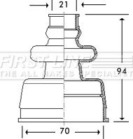 First Line FCB2776 - Пыльник, приводной вал autospares.lv