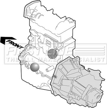 First Line FEM3876 - Подушка, опора, подвеска двигателя autospares.lv