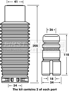 First Line FPK7066 - Пылезащитный комплект, амортизатор autospares.lv