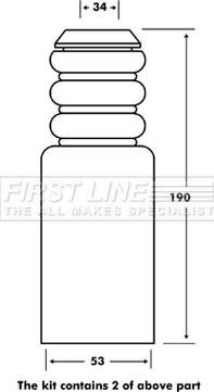 First Line FPK7068 - Отбойник, демпфер амортизатора autospares.lv