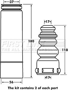 First Line FPK7085 - Пылезащитный комплект, амортизатор autospares.lv