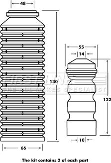 First Line FPK7087 - Пылезащитный комплект, амортизатор autospares.lv