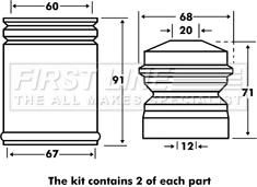 First Line FPK7027 - Пылезащитный комплект, амортизатор autospares.lv