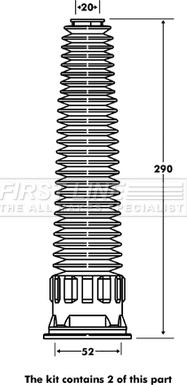 First Line FPK7070 - Пыльник амортизатора, защитный колпак autospares.lv