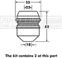 First Line FPK7119 - Отбойник, демпфер амортизатора autospares.lv