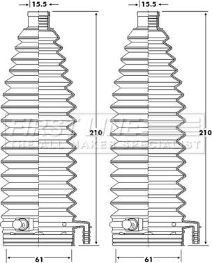 First Line FSG3423 - Комплект пыльника, рулевое управление autospares.lv