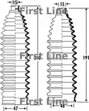 First Line FSG3348 - Комплект пыльника, рулевое управление autospares.lv