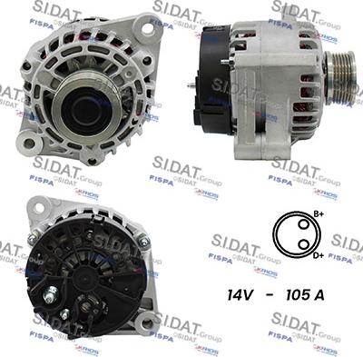 Fispa A12DE0050A2 - Генератор autospares.lv