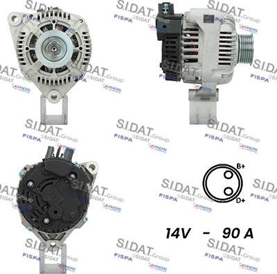 Fispa A12VA0521A2 - Генератор autospares.lv