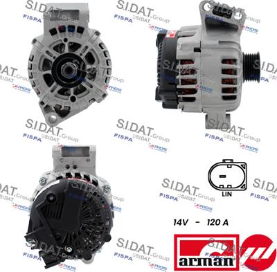 Fispa A12VA0157 - Генератор autospares.lv